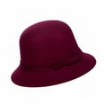thumbnail image 2 of Cheers.US Womens Vintage Wool Felt Cloche Bowler Felt Buckle Winter Hat, 2 of 7