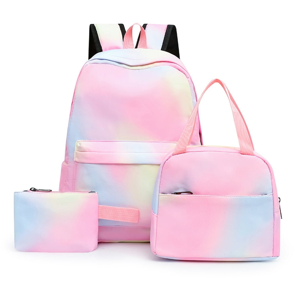 Girls School Backpack Galaxy Schoolbag Laptop Bookbag Insulated Lunch Tote Bag Purse Teens Boys Kids Star purple Walmart