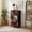 Color-4, variant on 4 Drawer Vertical Storage Dresser abstract fantasy Gothic city decorative Gothic roofs with Wood Top Fabric Pull Drawers