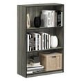 thumbnail image 4 of Furinno Basic 3 Tier Open Bookcase Storage Shelf Organizer, Oak Gray/Black, 4 of 5