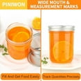 thumbnail image 4 of Wide Mouth Mason Jars 16 oz with Airtight Lids and Bands, 6 Pack Canning Jars, Clear Glass Pint Jars for Canning, Fermenting, Pickling, Meal Prep, Overnight Oats$$Home Decor, Kitchen, & Other, 4 of 7