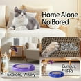 thumbnail image 4 of Interactive Cat Scratcher & Toy with 2 Self-Rotating Balls & 1 Kitten Cat Ball Track Toy Cat Scratcher, Purple, 4 of 8