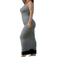 thumbnail image 3 of Txlixc WFaldas largas de tirantes de verano para mujeres, faldas de lazo cuadrado de pasta sólida para clubes de fiestas Txlixc moda, 3 of 8