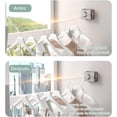 thumbnail image 4 of Tendedero Retractil Ajustable Pared, Compacto para Ropa, Retractil Exterior Interior, Capacidad de 20 KG, para Balcón, Hogar, Fácil Instalar (Gris), 4 of 4