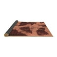 thumbnail image 2 of Ahgly Company Indoor Round Abstract Brown Modern Area Rugs, 6' Round, 2 of 4