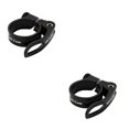 thumbnail image 2 of Soidarity Abrazadera de aluminio para tija de sillín de bicicleta MTB, anillo de montaje de tija de sillín de liberación rápida, accesorios para negro 31.8 mm 2piezas Soidarity  CBP099385, 2 of 5