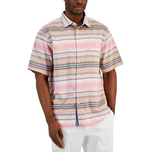 Tommy Bahama Men's Tortola Serape Shores Short-Sleeve Shirt - Orange Pepper