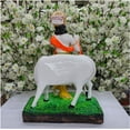 thumbnail image 5 of Krishna with Cow Statue in Marble Dust Lord Krishna Idol Standing Krishna Figurine God of Love Krishna Murti God Krishna Sculpture Indian Home Temple Decor Hindu God Statue - AtoZ India Cart, 5 of 5