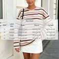 thumbnail image 4 of Azrian Women’s Striped Crewneck Long Sleeve Top,Oversized Long Sleeve Striped Pullover Sizes S-XL, 4 of 5