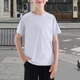 thumbnail image 3 of EnJoCho Kids Cotton Plain T-Shirt Lightweight T Shirt Short Sleeve Boys Girls Tee Tops Classic Casual Shirts for Age 3-14 Years, 3 of 7