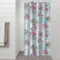 thumbnail image 2 of Pioneer Flower Floral Print Pattern Shower Curtain 36"x72" ,Bathroom Decorative Shower Curtains Set with 12 Hooks,Modern Waterproof Washable Shower Curtain, 2 of 6