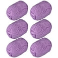 thumbnail image 1 of 300g - Paquete de 6 ovillos de hilo acrílico suave de 50g para ganchillo en color púrpura, 1 of 7