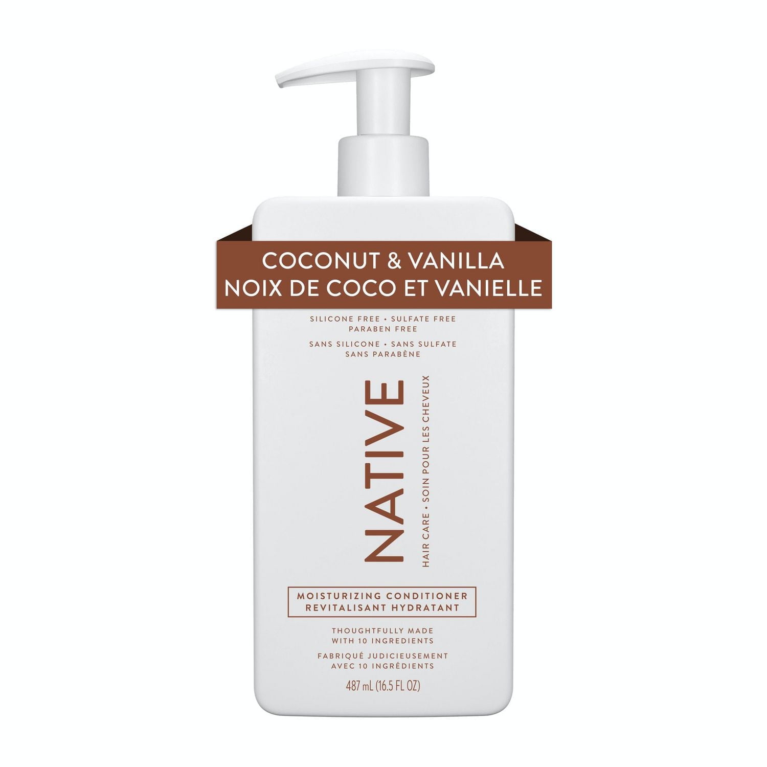 Native Moisturizing Conditioner, Coconut & Vanilla, Sulfate & Paraben Free, 487mL