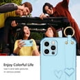 thumbnail image 6 of iPhone 11 Pro Case, Phone Case for iPhone 11 Pro, Cute Heart Wristband Lanyard Cross Body Strap Electroplated Camera Protection Shockproof Protective Case Girls for iPhone 11 Pro 5.8"-Blue, 6 of 16