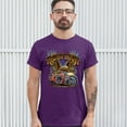 thumbnail image 3 of Tee Hunt Ridin' High T-shirt Biker Forever Chopper Rider American Eagle Men's Tee, Purple, Medium, 3 of 5
