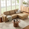 thumbnail image 5 of Modway Roscoe Right-Facing Vegan Leather Sectional Sofa with Chaise in Brown, 5 of 7