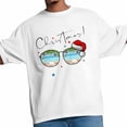 thumbnail image 3 of Camisetas gráficas informales de manga corta con gafas de sol navideñas para hombre, 3 of 8