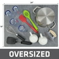 thumbnail image 5 of Drymate XL Dish Drying Mat, Oversized (19”x24”), Low-Profile, Super Absorbent, Quick Dry Fabric, Waterproof & Slip-Resistant, for Kitchen Counter, Trimmable, Easy to Clean (USA Made)(Light Grey), 5 of 7