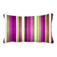 thumbnail image 1 of EREHome Retro stripe pattern in green purple white and violet Pillow Case Cover Set 20x30 Inch, 1 of 1