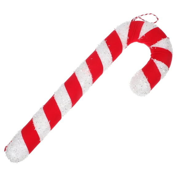 OUNONA Festive Foam Candy Cane Hanging Ornaments Red White for Christmas Tree Party Decor