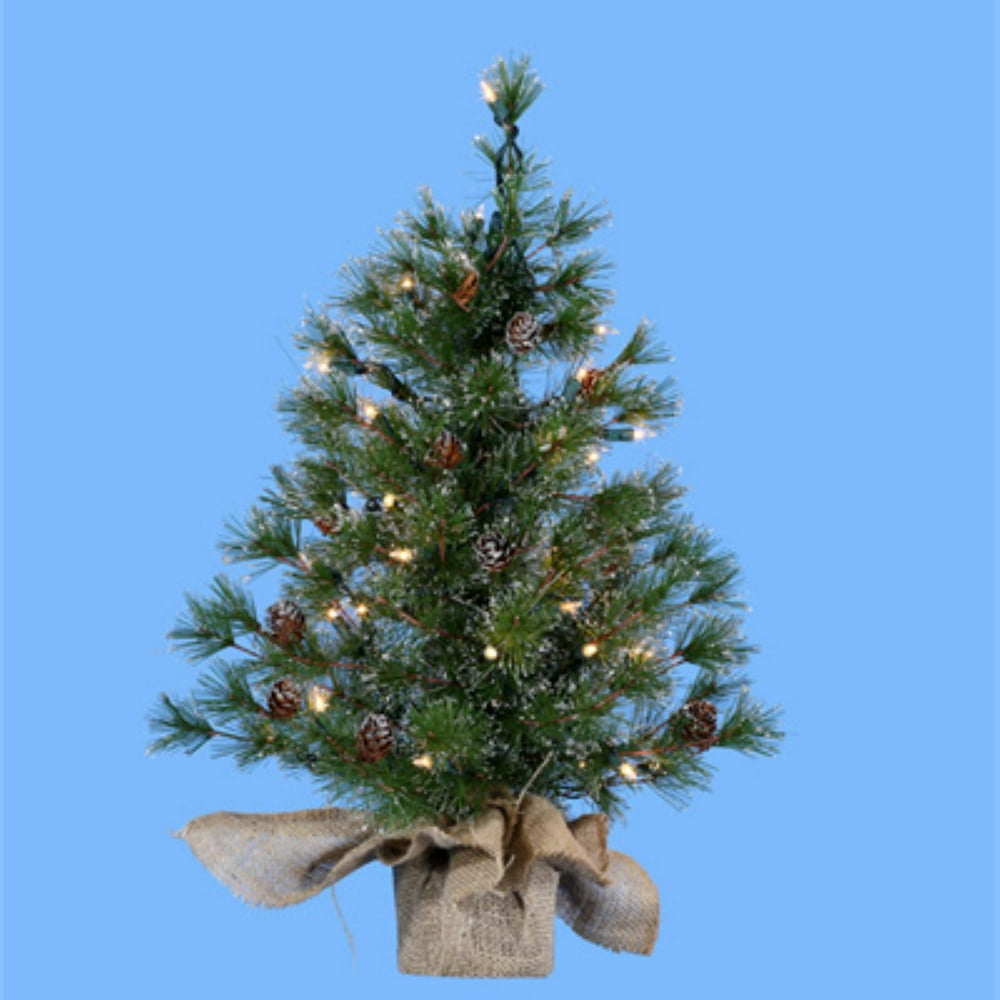 24 in. Silver Tip Pine PreLit Christmas Tree