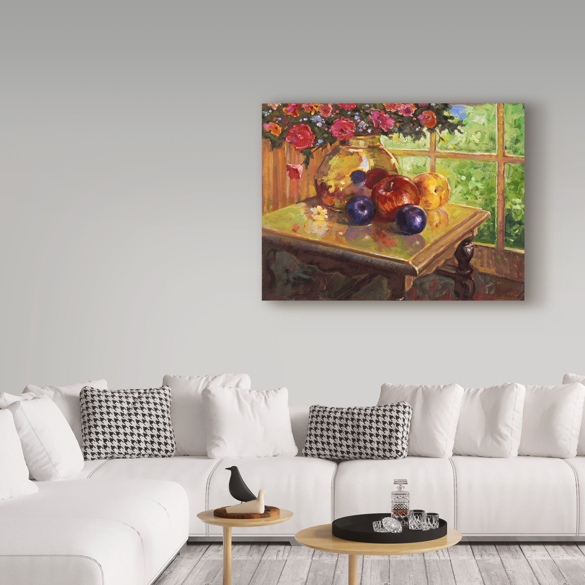 Trademark Fine Art 'Fruit And Flowers' Canvas Art by Hal Frenck