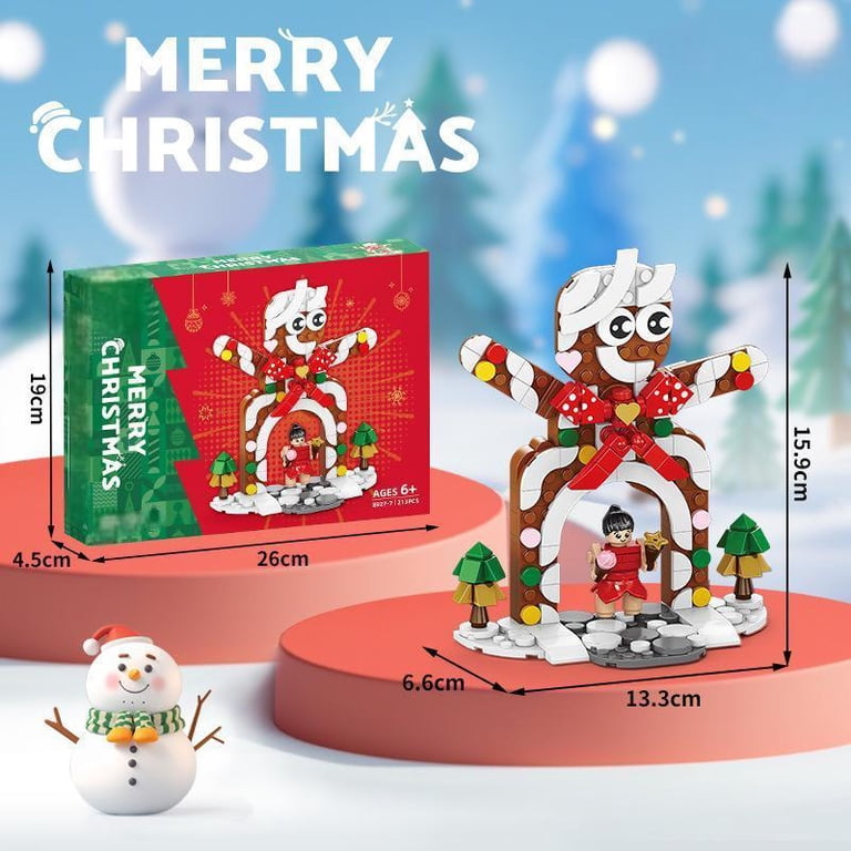 MEIEST Christmas Tree Picture Frame Building Blocks – DIY Holiday Decor With Frame & Light Strip, 580 PCS Creative Bricks Set For Kids & Adults