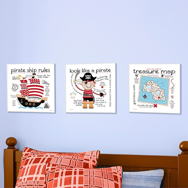 The Kids Room by Stupell How to Read Treasure Map Canvas Wall Art by Stephanie Workman Marrott