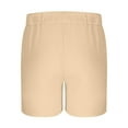 thumbnail image 6 of CHEEREAM Men's Casual Cotton Shorts 5 Inch Summer Beach Shorts Lightweight Drawstring Elastic Waist Chino Golf Shorts Beige XL, 6 of 7