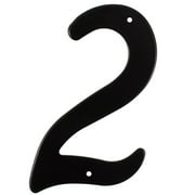 Smooth House Number, #2, 4 Inches, Matte Black by Stone Harbor Hardware