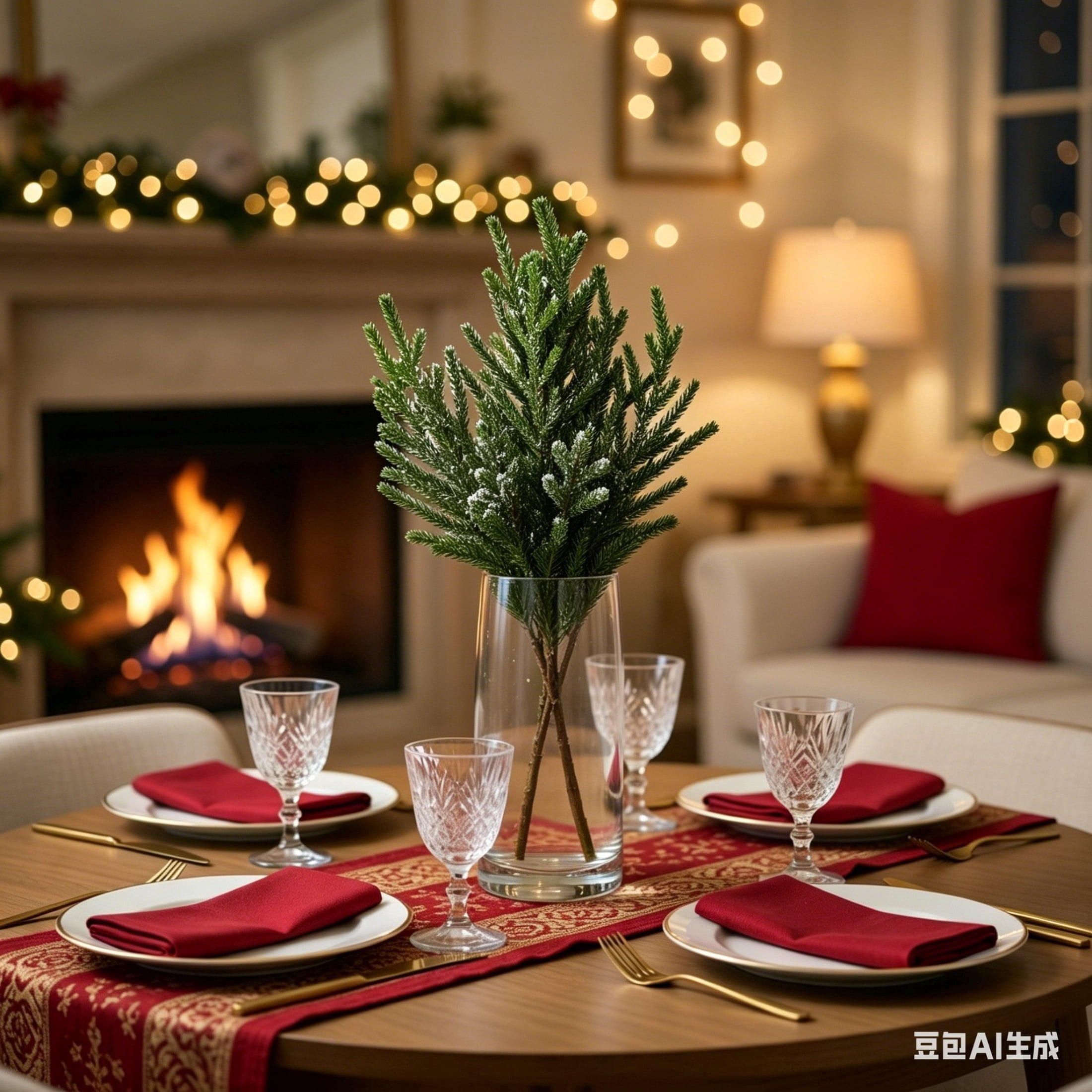 Evergreen Branch Decorative Christmas Pick, 18", by Holiday Time