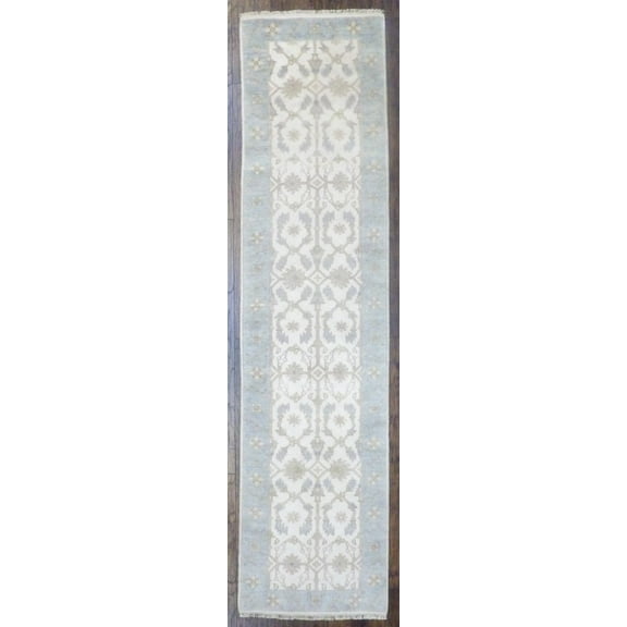 Wahi Rugs Hand Knotted Turk Oushak Natural-dye 2'6"x10'0" -w605