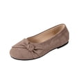 thumbnail image 2 of OKBOP Women's Ballet Flats for Women, Pointy Toe Faux Suede Bow, 2 of 5