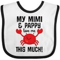 thumbnail image 3 of Inktastic Mimi and Pappy Love Me Boys or Girls Baby Bib, 3 of 4