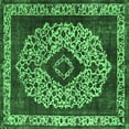 thumbnail image 1 of Ahgly Company Indoor Square Oriental Emerald Green Industrial Area Rugs, 7' Square, 1 of 4