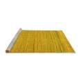 thumbnail image 2 of Ahgly Company Machine Washable Indoor Round Abstract Yellow Modern Area Rugs, 3' Round, 2 of 4
