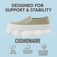thumbnail image 3 of Cushionaire Fulton Canvas Womens Slip On Sneakers, Lightweight Comfortable Casual Sneakers for Women with Memory Foam, 3 of 15