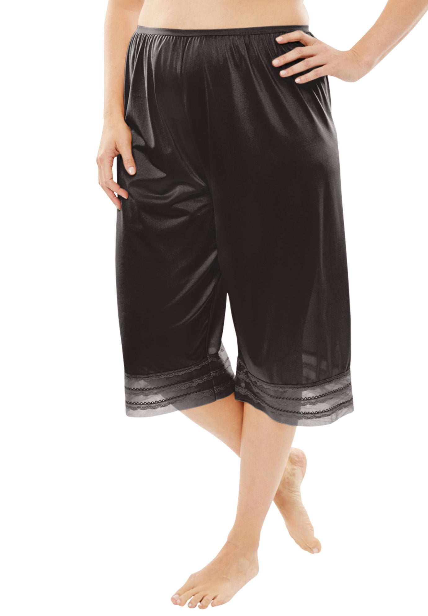 Comfort Choice Womens Plus Size Snip-To-Fit Culotte Full Slip