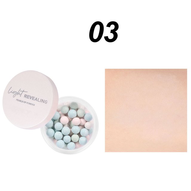WIFKLSIIPG Poudre Fixatrice à Perles de Contrôle d'Huile 5 Couleurs Perles de Ton de Poudre Rouleau Poudre Libre Fixatrice Perles Poudre de Finition