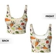 thumbnail image 3 of Sikiie Cute Vegetables Print Strappy Sports Bra for Women Padded Push Up Sports Bra Athletic Running Sports Bra Workout Bra Yoga Bra, 3 of 5