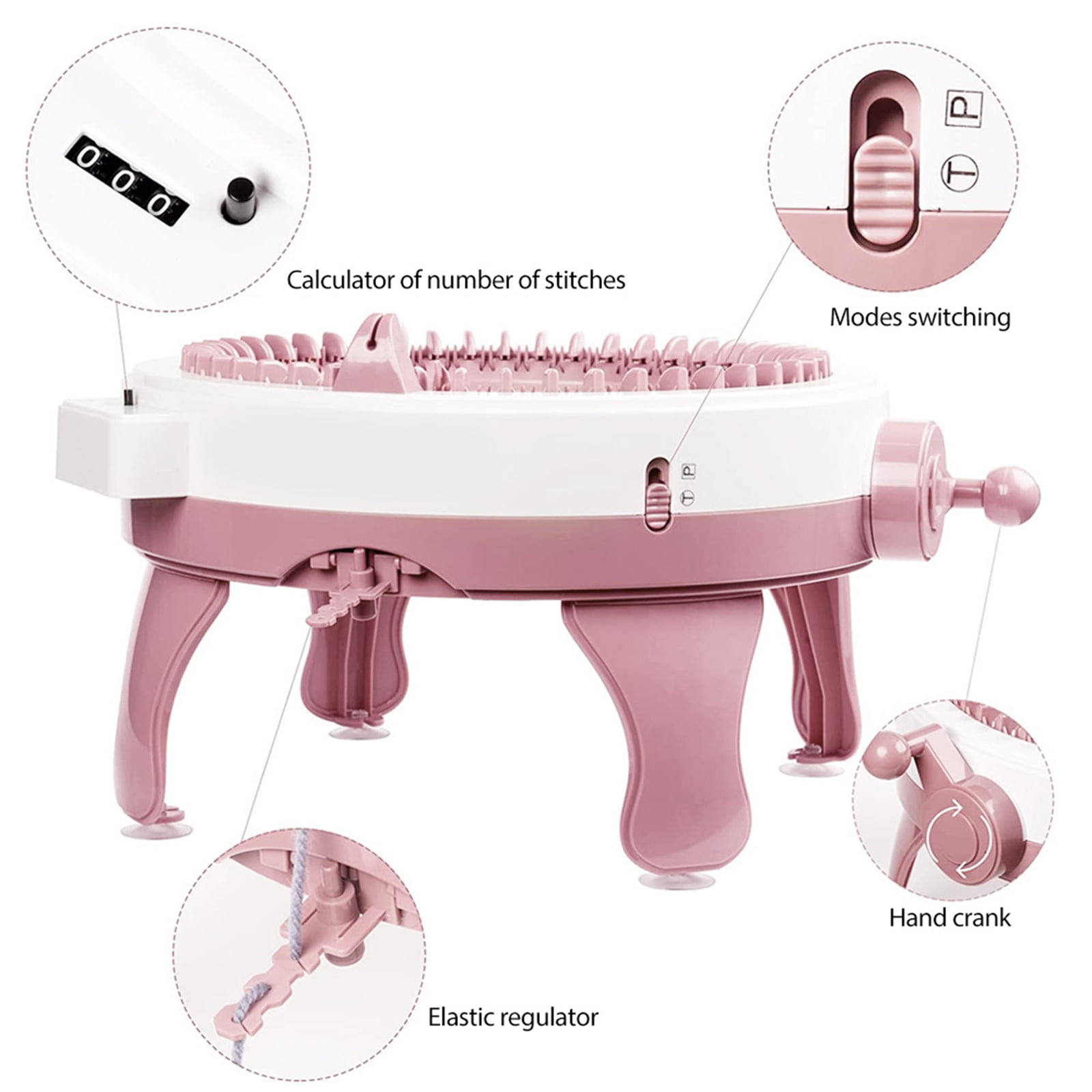 Knitting Machine, 48 Needles Knitting Machine Needles Knitting Loom Knitting Machines Kit, Knitting Machines Board for Adults Kids DIY Knit Hat Sock Scarves