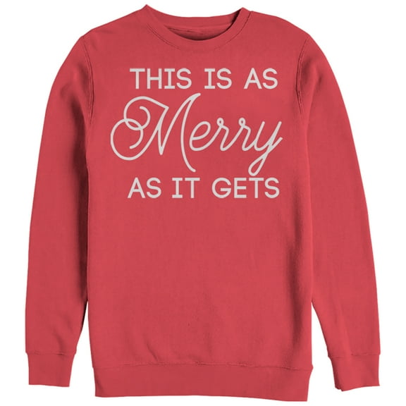 Women's CHIN UP Christmas Merry Fill Sweatshirt Red Small