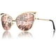 thumbnail image 1 of Gafas de sol GQUEEN Trendy, polarizadas, sobredimensionadas, con forma de ojo de gato, oro rosa, 1 of 7