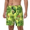 thumbnail image 2 of Gaeub Kiwi and Avocado Mens Swim Trunks Stretch Beach Shorts Quick Dry for Men Swim Shorts Swimwear with Pockets- Medium, 2 of 9