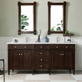 thumbnail image 5 of James Martin Vanities 650-V72-SC-1WZ Brittany 72" Double Basin Poplar Wood Vanity Set -, 5 of 6