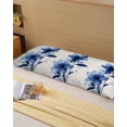 thumbnail image 6 of Blue Flower Body Pillow Cover 20 x 60 Inch Decorative Pillow Cover Spring Summer Botanical Blossom Motif Lumbar Pillowcase Seasonal Rectangle Cushion Case for Couch Sofa Bed Living Room, 6 of 7