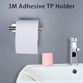 thumbnail image 6 of 3M Adhesive No-Drill Toilet Paper Holder for Bathroom and Washroom, Brushed Nickel Stainless Steel Wall Mount Roll Dispenser, Easy Installation, 6 of 7