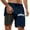 Dark Blue, variant on Men's Casual Shorts Men's Sports Shorts Workout Short for Men Athletic Cute Mens Running Pockets Barbell Apparel Tie Mens Comfortable Men under Basketball Long Black S