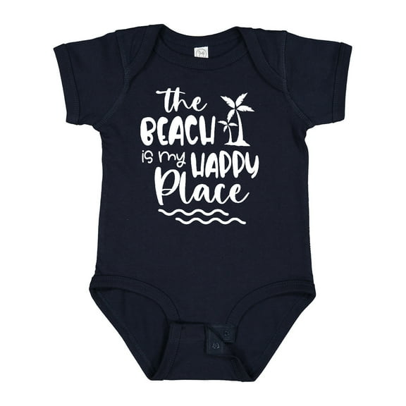 Inktastic Spring Break the Beach is My Happy Place Boys or Girls Baby Bodysuit