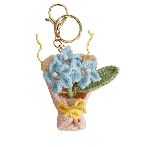 Ganchillo Ramo de Flores Colgante 2.36 * 1.97 Pulgadas Recuerdo Romántico